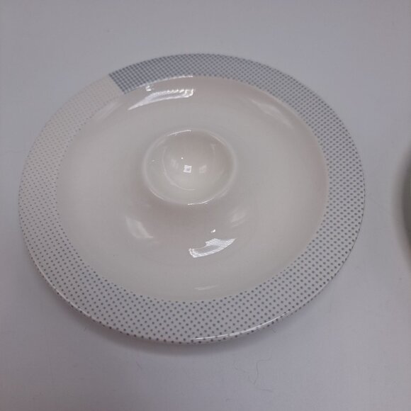 Rorstrand Sweden Marked Saucer Crock Lid Candle Holder Vintage 5" wide - Picture 5 of 7